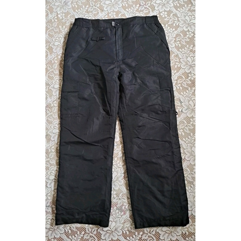 Pulse Insulated Snow Pants Men 2XL‎ Black Ski Snowboard Pockets Elastic Waist